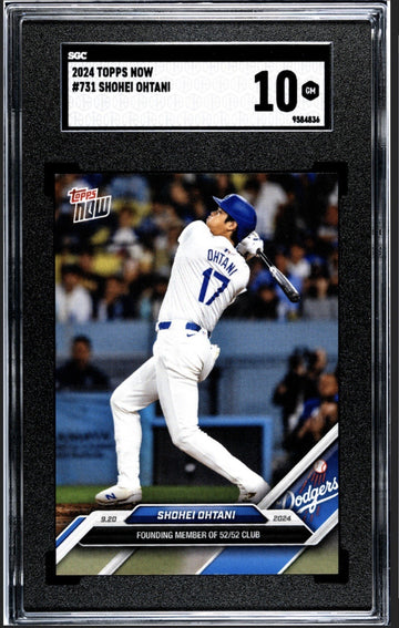 2024 Topps Now Shohei Ohtani Card #731 1st Ever 52/52 Club Card- GEM-MINT SGC 10
