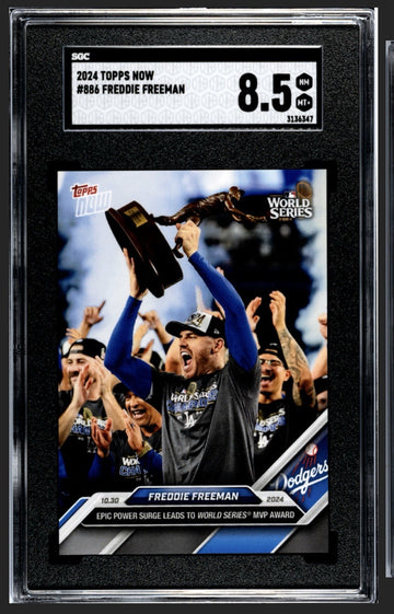 MVP AWARD! Freddie Freeman* 2024 MLB Topps NOW #886 Dodgers World Series SGC 8.5