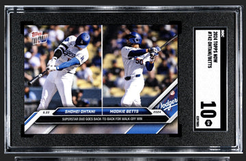 Shohei Ohtani Mookie Betts 2024 Topps Now Card 742 LA Dodgers Duo Walkoff SGC 10