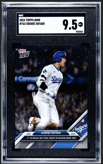 2024 TOPPS NOW SHOHEI OHTANI 1st 10 Total Bases Since 2001 Dodgers #763 SGC 9.5
