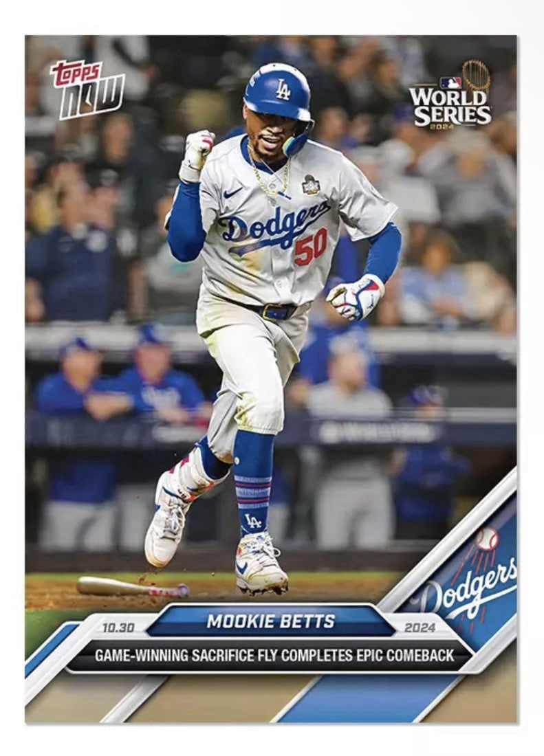 2024 Topps Now Mookie Betts* MLB LA Dodgers World Series - Sac Fly Comeback #882