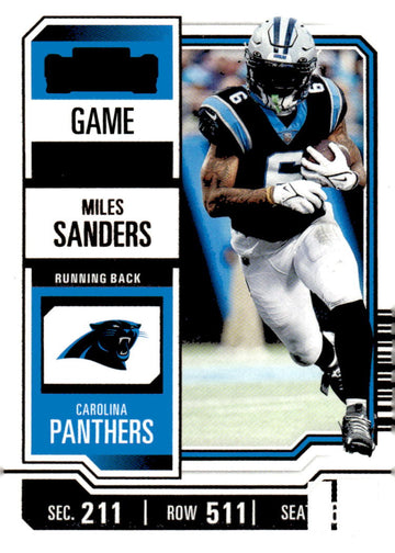 2023 Panini Contenders Card #16 Miles Sanders* Season Ticket Retail NFL Panthers