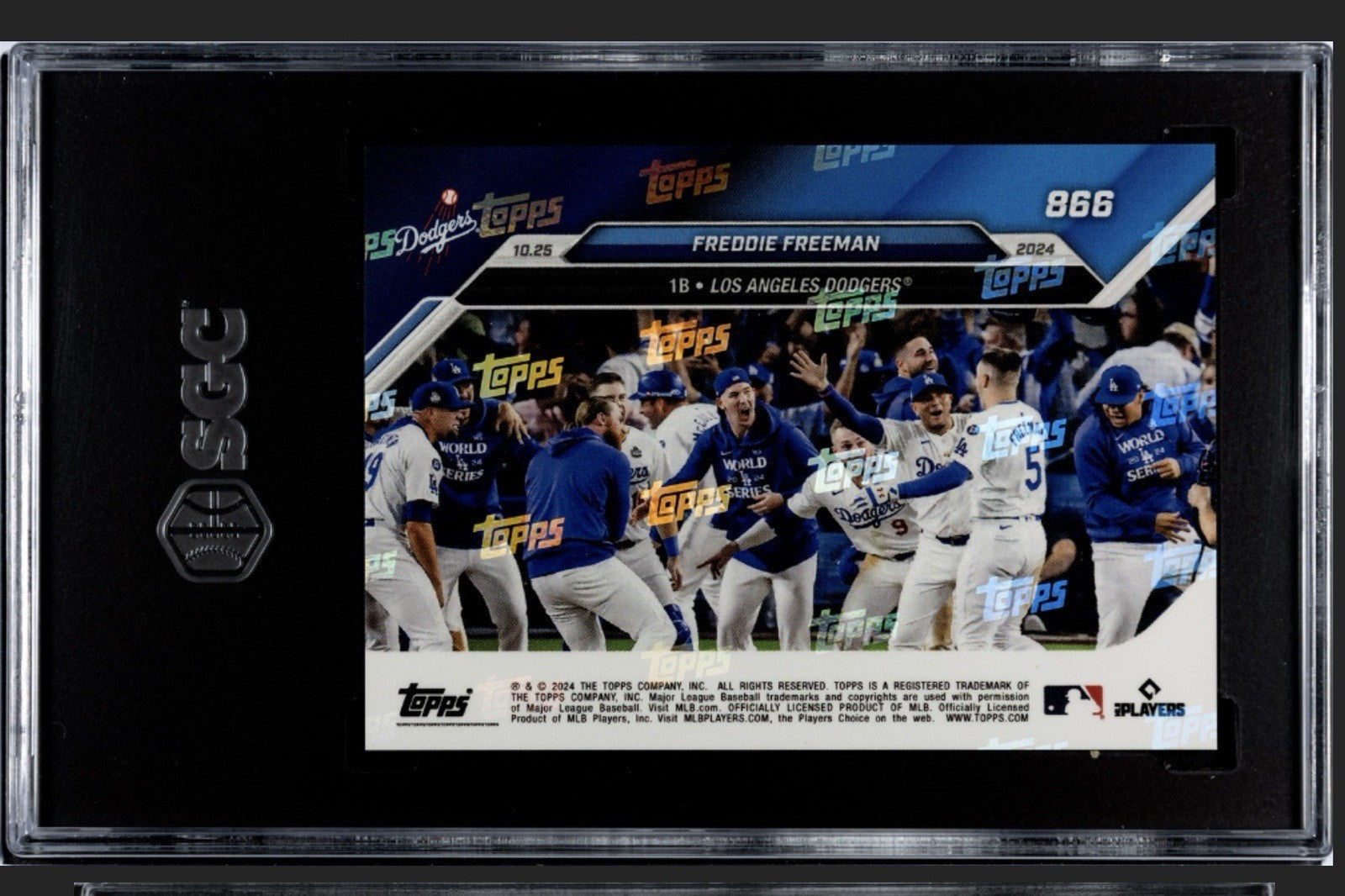 2024 Topps Now! Freddie Freeman 1st World Series Grand Slam W/Off HR 866 SGC 10!