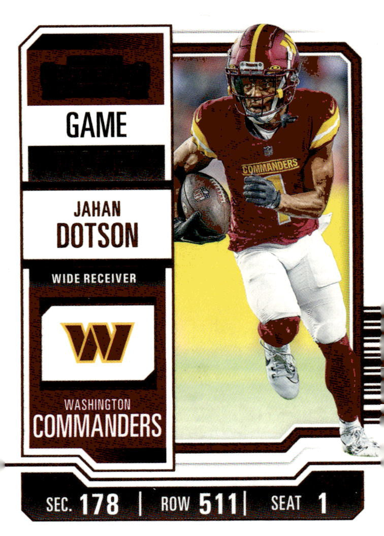 2023 Panini Contenders Football Card #99 Jahan Dotson* NFL Washington Commanders