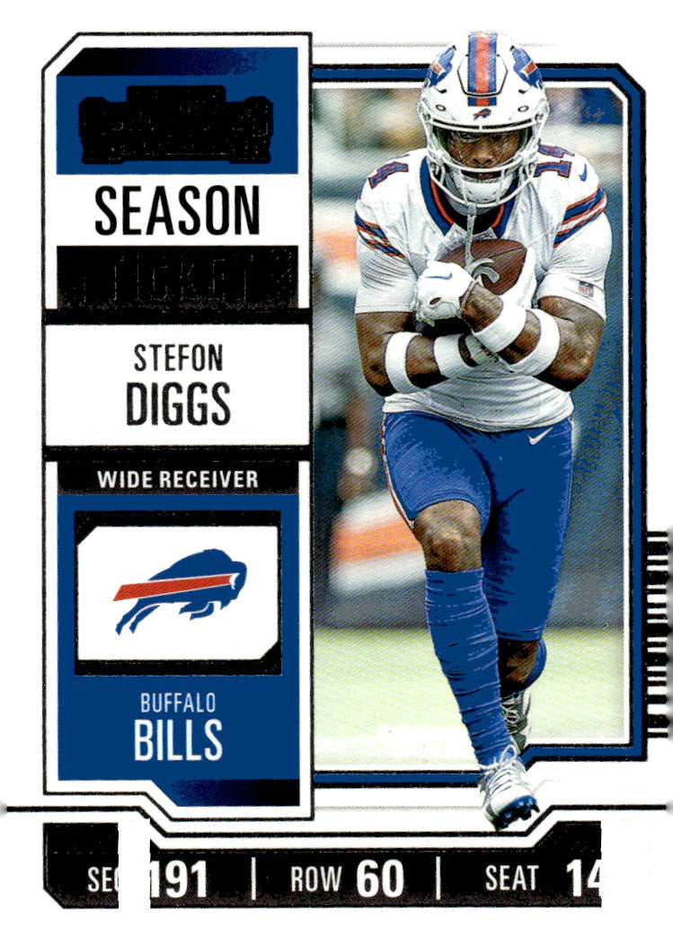 2023 Panini Contenders #12 Stefon Diggs* Season Ticket Retail - NFL Bills/Texans