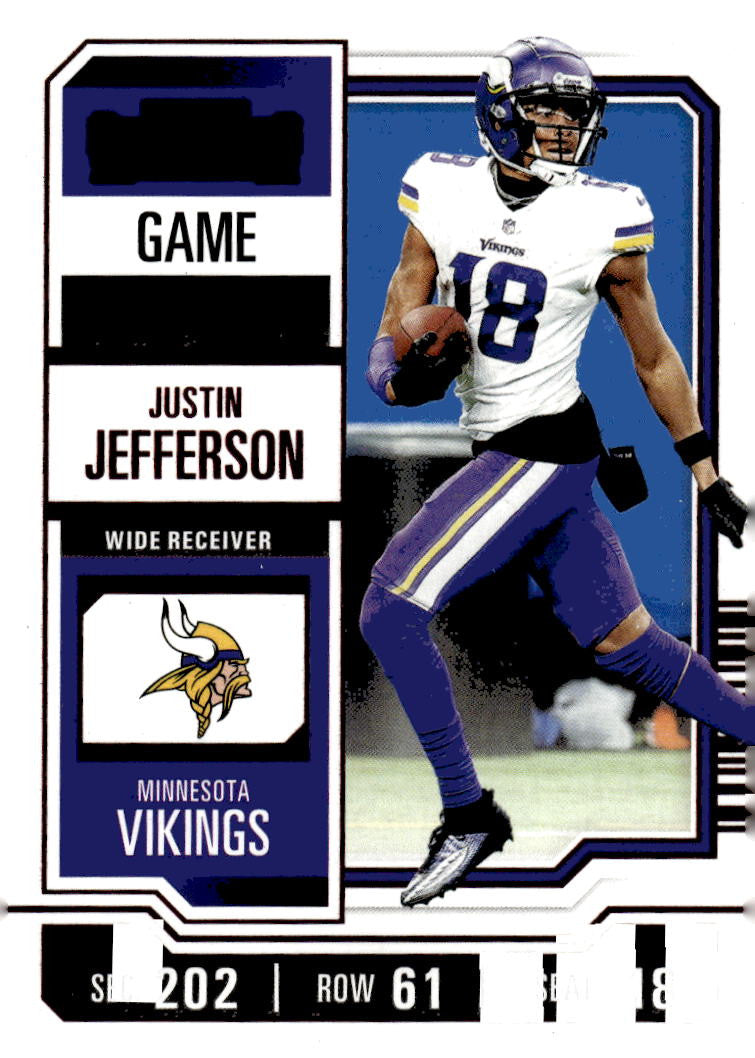 2023 Panini Contenders #67 - Justin Jefferson Season Ticket Retail - NFL Vikings