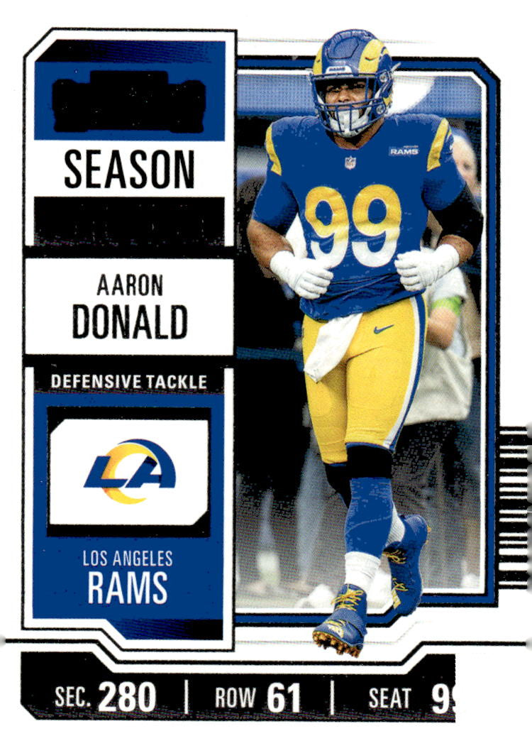 2023 Panini Contenders Football #60 Aaron Donald* Game Ticket Bronze NFL LA Rams