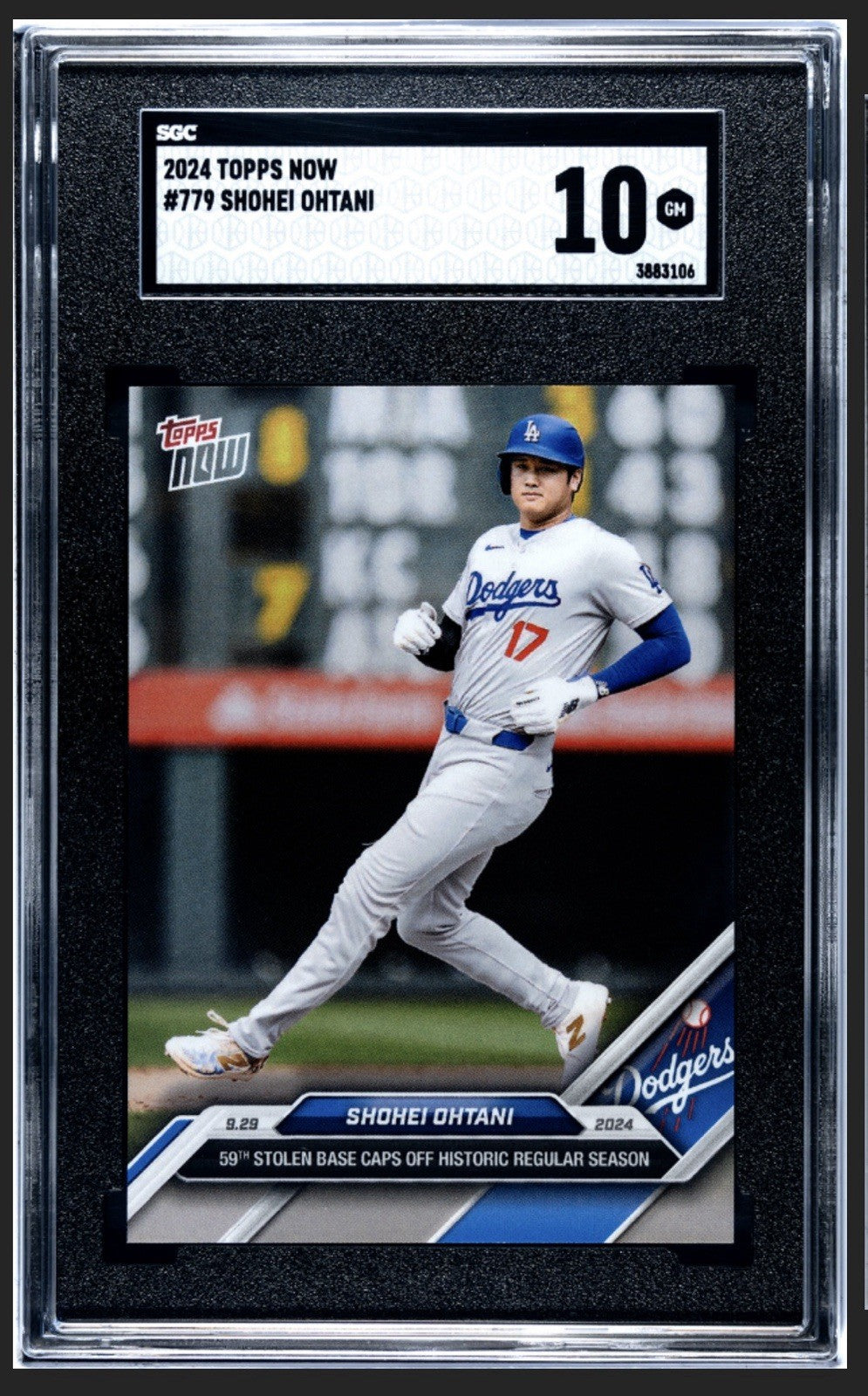 Shohei Ohtani 2024 Topps NOW  #779  LA Dodgers Gem Mint 59th Stolen Base SGC 10*