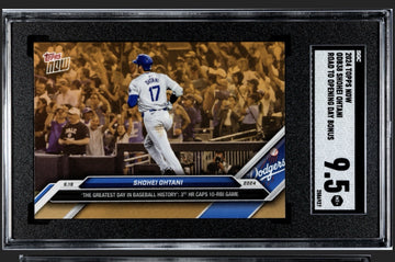 SHOHEI OHTANI GOLD SP 2024 Topps NOW Card #ODB38 3 HR Game MLB Dodgers - SGC 9.5