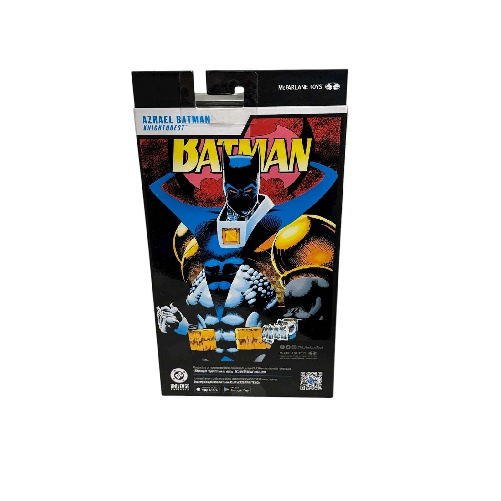 New-sealed McFarlane DC Multiverse Azrael Batman Knightquest 7-inch action figure packaging