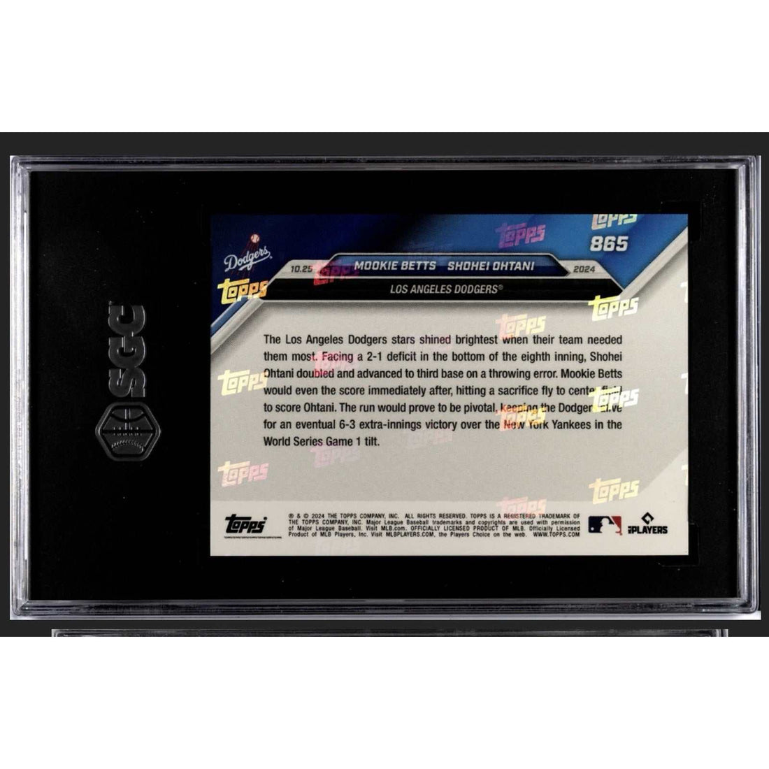 Superstars Team UP Shohei Ohtani Mookie Betts 2024 Topps Now Card #865 SGC 10