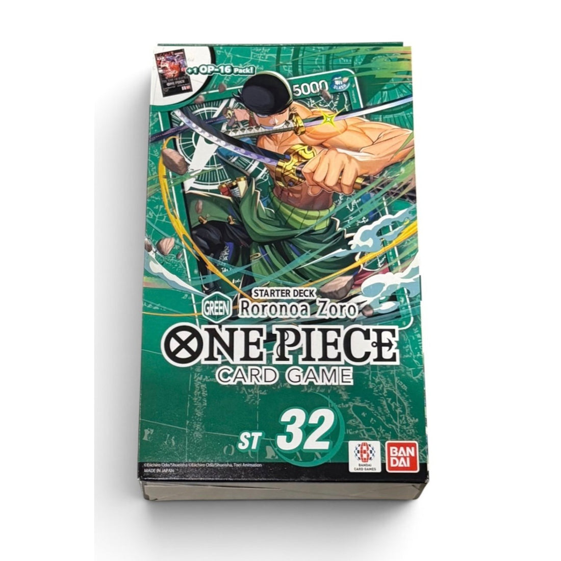 ENGLISH | One Piece ST-32 Roronoa Zoro Green Starter Deck + OP-16 Bonus Pack