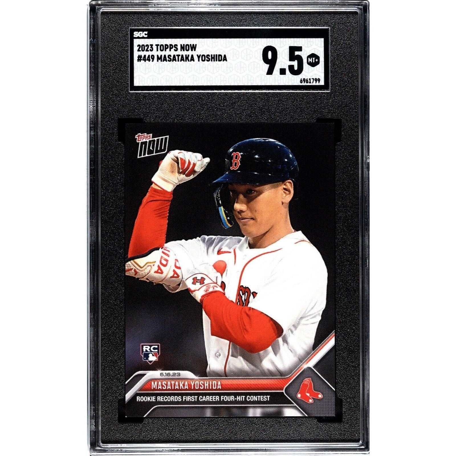 Limited Edition 2023 Topps Now Masataka Yoshida Boston Red Sox rookie card graded 9.5