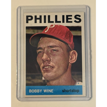 1964 Topps Baseball #347 Bobby Wine MLB Philadelphia Phillies VG-Very Good - EX*