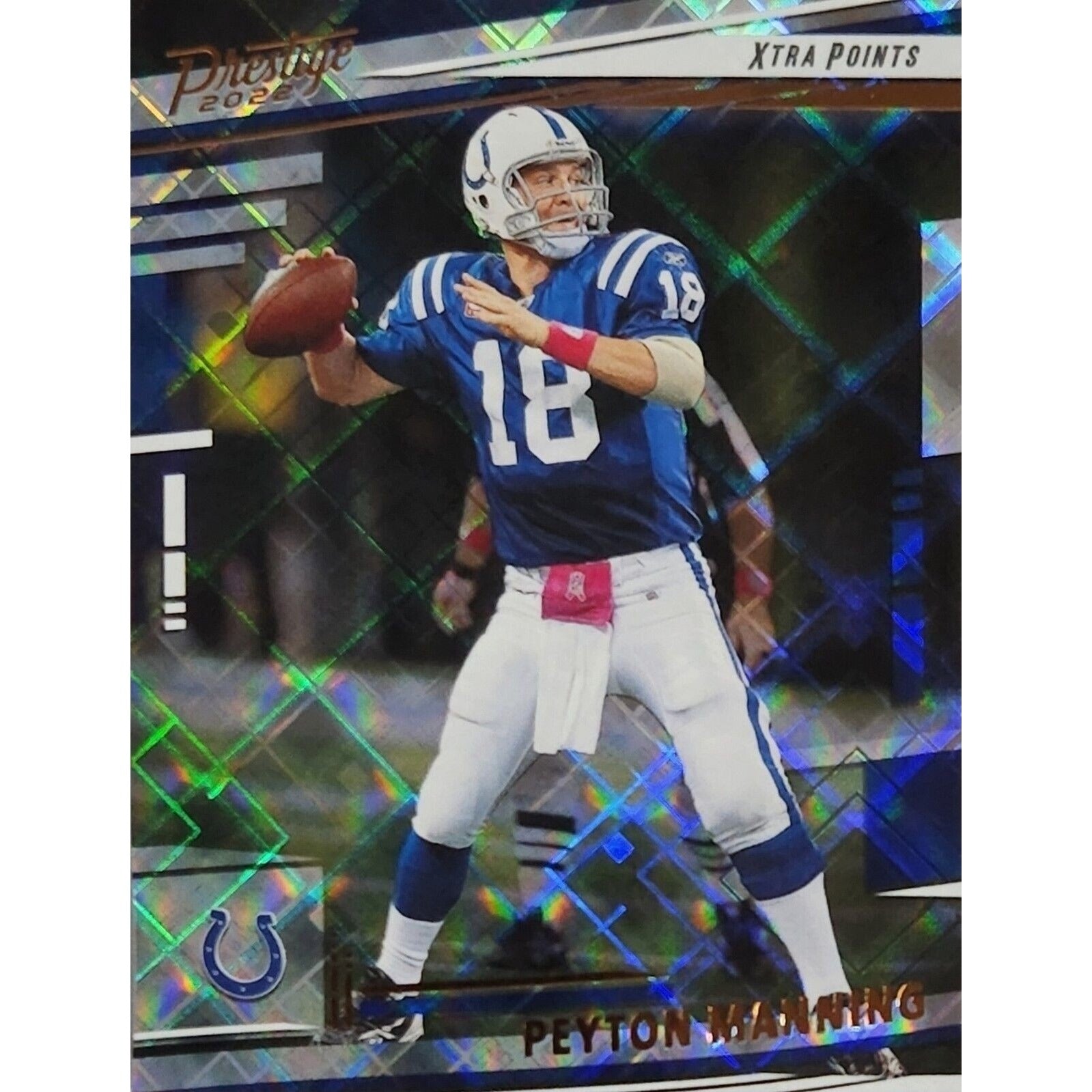 2022 Prestige Peyton Manning Diamond Parallel Xtra Points SP #131 Colts Prizm