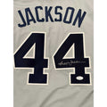 Reggie Jackson signed gray New York Yankees #44 jersey with JSA certification