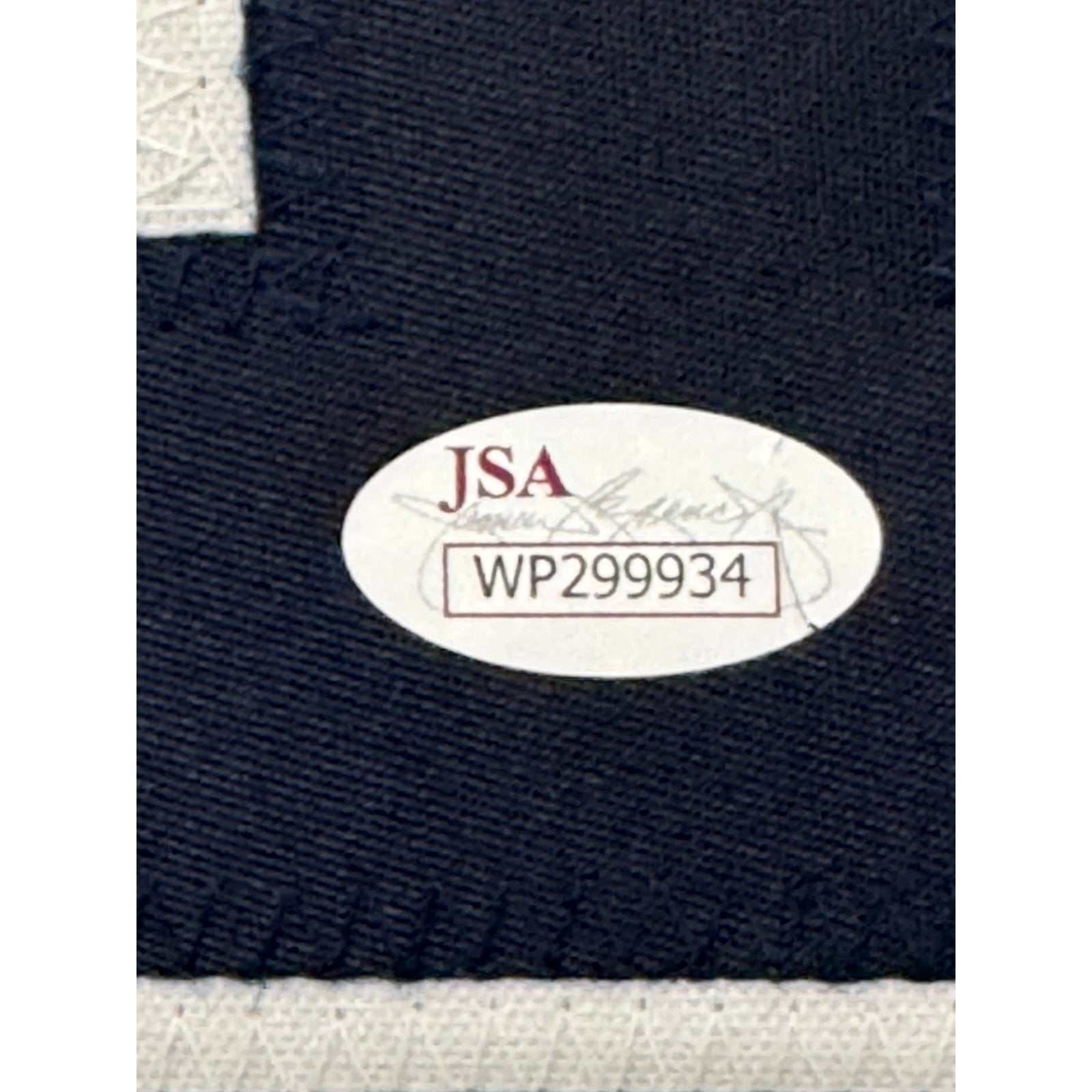 JSA COA authentication sticker for Reggie Jackson Signed MLB Yankees jersey