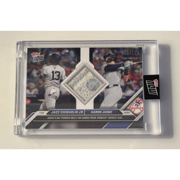 70/125 Aaron Judge Jazz Chisholm Jr 2024 Topps NOW Game Used Base Relic Encased*