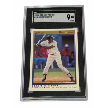 Bernie Williams 1991 O-Pee-Chee Premier #128 SGC 9 MLB New York Yankees Card