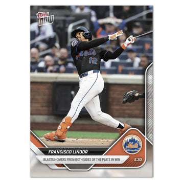 2025 Topps NOW Francisco Lindor #234 New York Mets MLB Baseball Blast Both Sides
