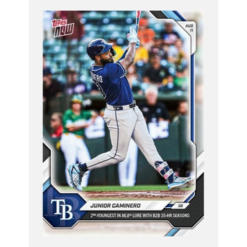 Junior Caminero 2026 MLB Topps NOW #546 TB Rays Super Limited PR 1,174