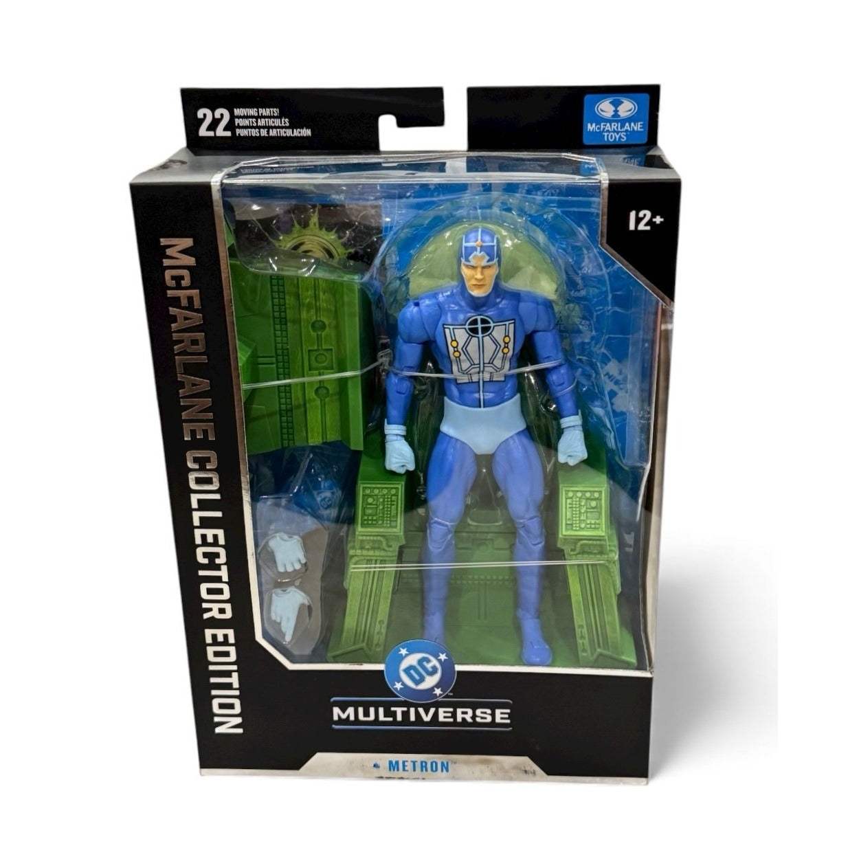 DC Multiverse Metron action figure with 22 points articulation and Mobius Chair accessory, new sealed collector edition by McFarlane Toys