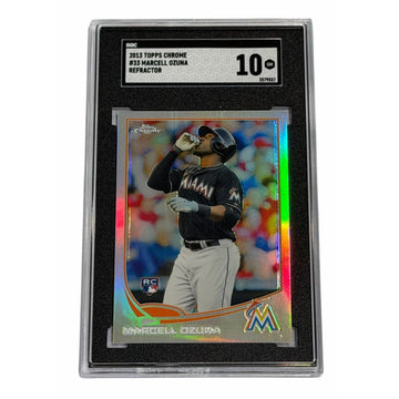 Marcell Ozuna RC 2013 Topps Chrome #33 Refractor SGC 10 MLB Miami Marlins Rookie