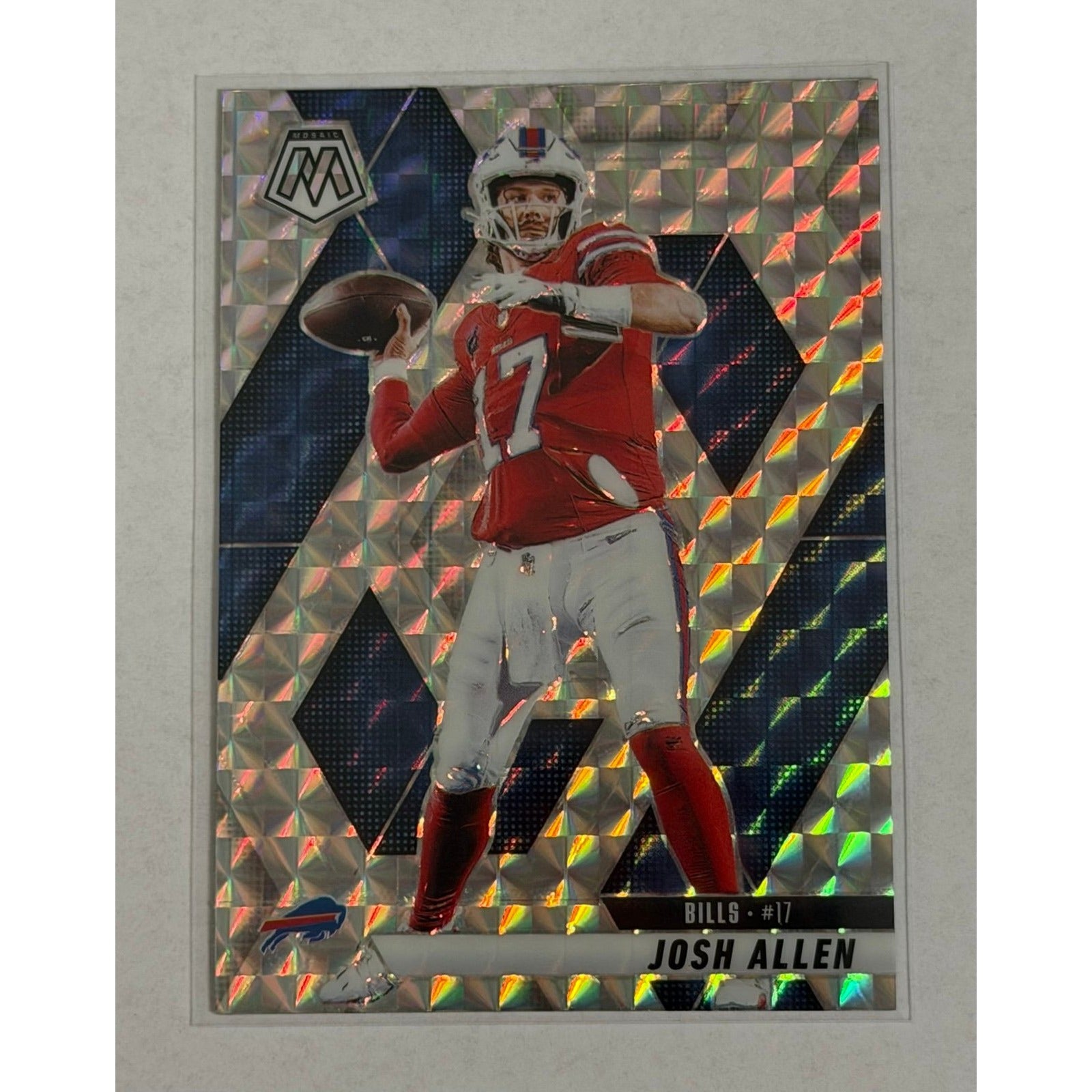 2025 Panini Mosaic Josh Allen 150 2025 Panini Mosaic Josh Allen 150 NFL Buffalo Bills Silver Mosaic Prizm QB