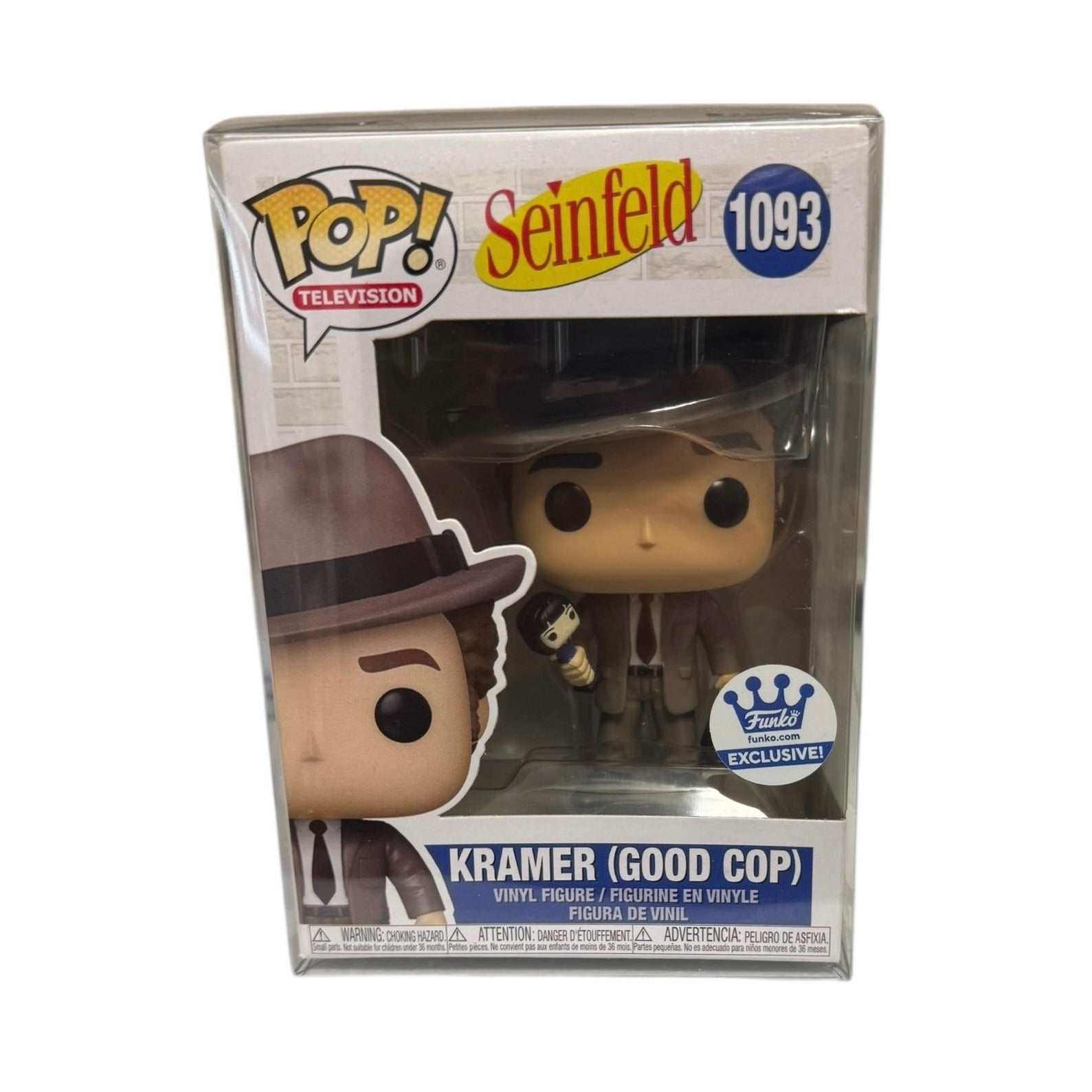 Funko Pop Seinfeld Kramer Good Cop 1093 exclusive vinyl figure in detective attire in original packaging