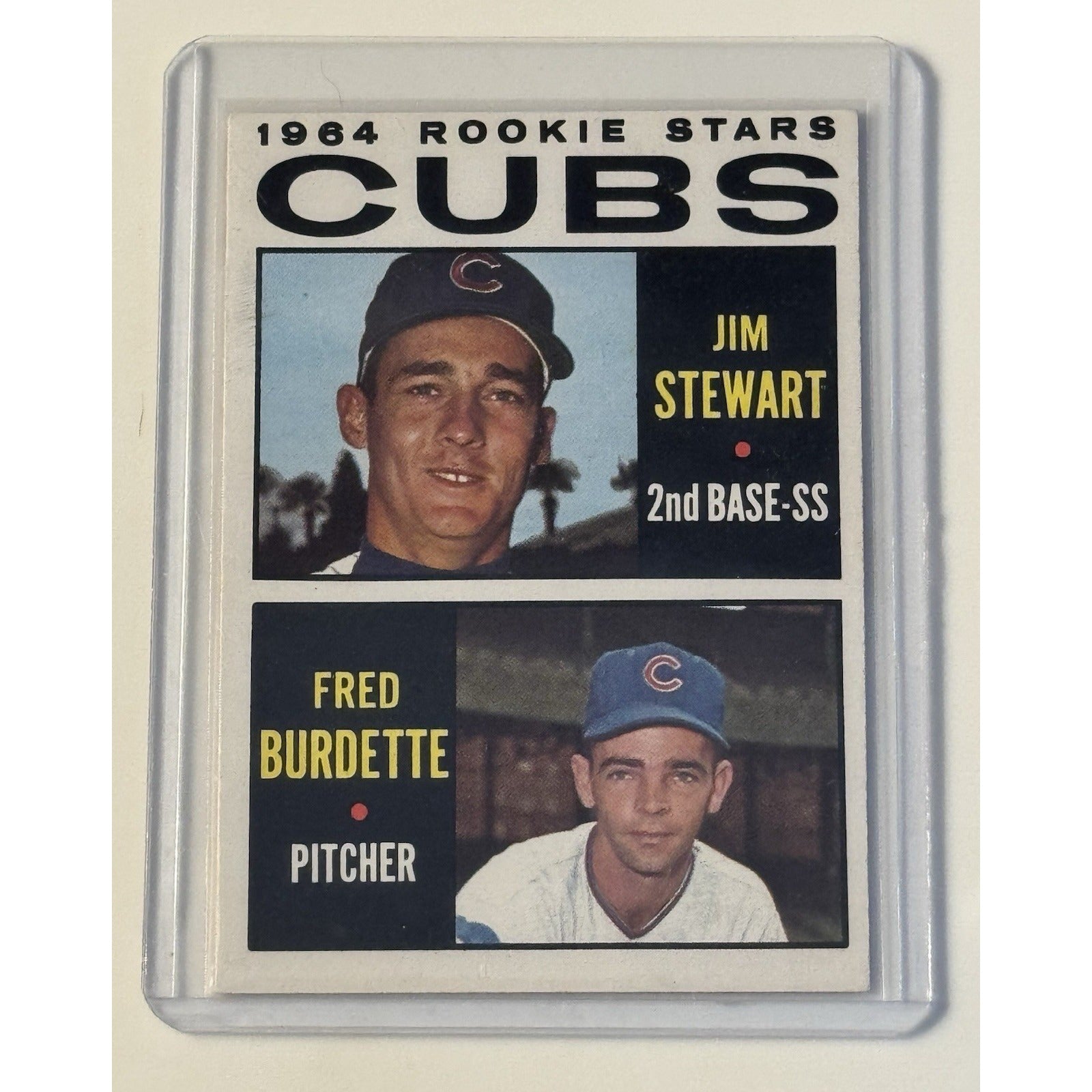 1964 Topps Baseball Rookie Stars Jim Stewart / Fred Burdette RC MLB Chicago Cubs