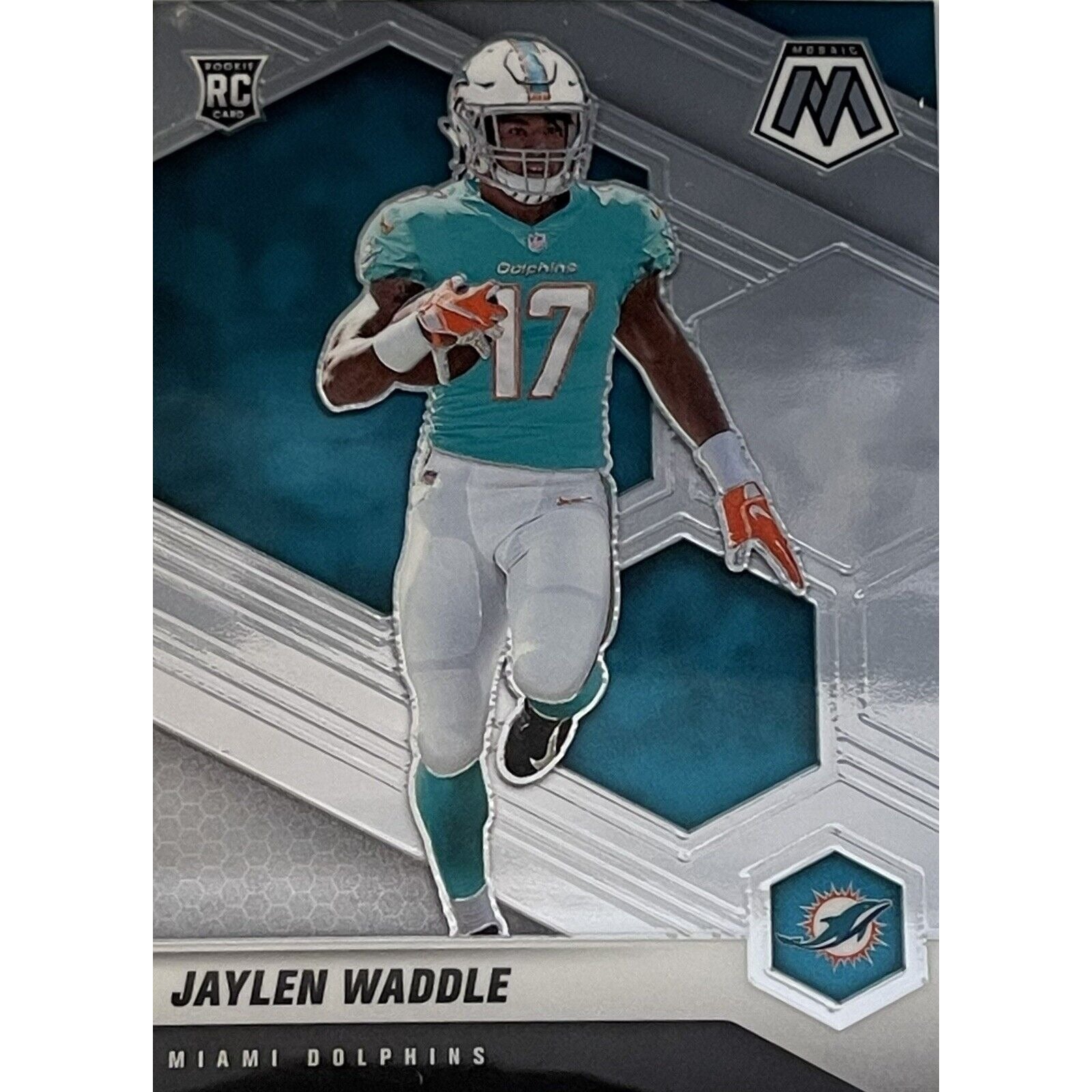 2021 Panini Mosaic JAYLEN WADDLE RC Card #308-NFL Miami Dolphins Rookie