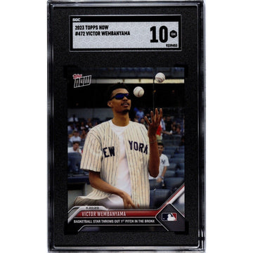 2023 Topps Now Victor Wembanyama RC Rookie #472 First Pitch SGC 10 GEM NBA Spurs