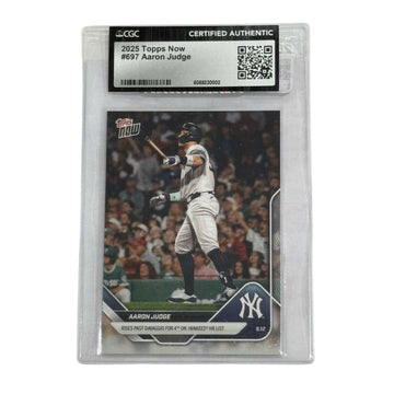 Aaron Judge 2025 Topps Now #697 CGC certified authentic Yankees home run milestone rookie card