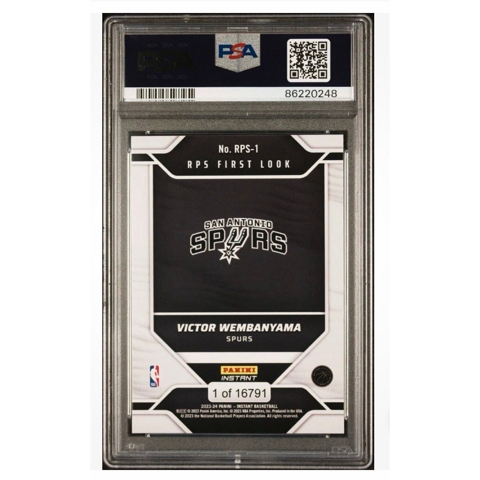 Victor Wembanyama RC 2023 Panini Instant RPS First Look #RPS1 PSA 9 Spurs