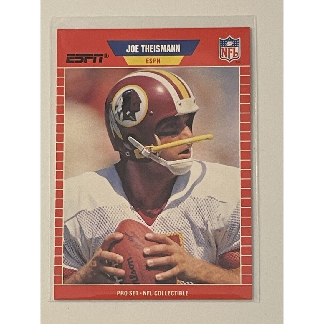 Joe Theismann 1989 Pro Set NFL Redskins Hall of Fame vintage collectible card