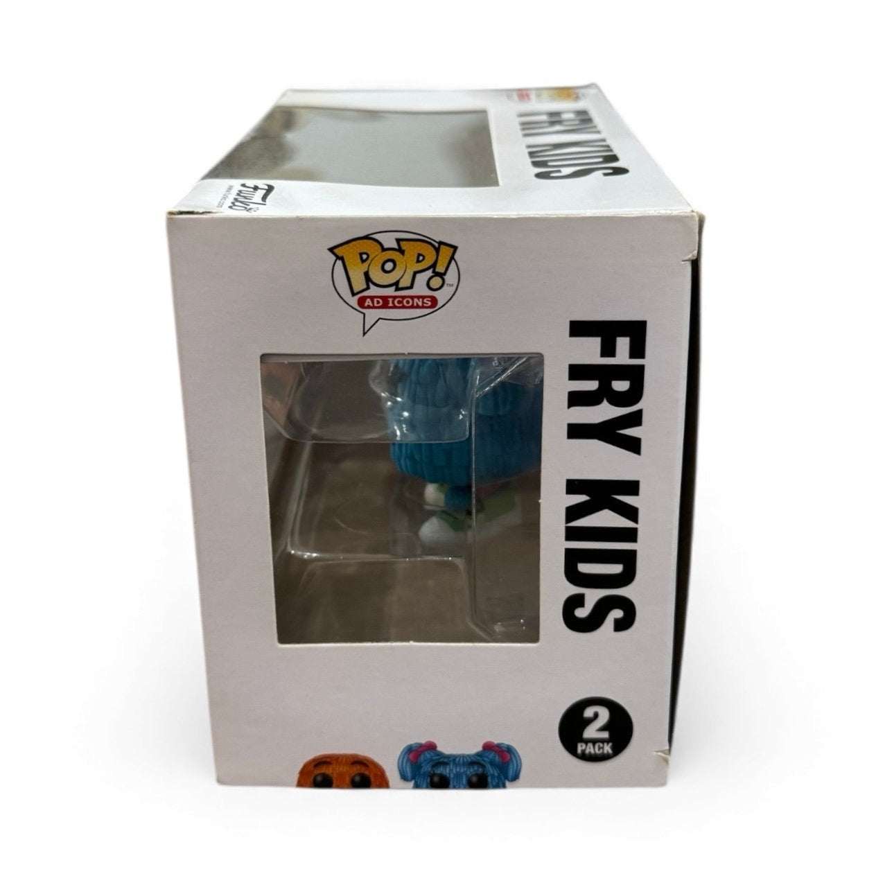 Funko Pop Fry Kids 2-pack McDonald's Ad Icons collectible figures in original box with orange and cyan Fry Kid designs