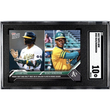 2023 Topps NOW Ruiz & Henderson* Passes Theft King SB Card #453 - MLB A’s SGC 10