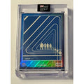 Limited edition Topps Now Marvel Fantastic Four teaser card with silhouette lineup and premium foil finish in protective case