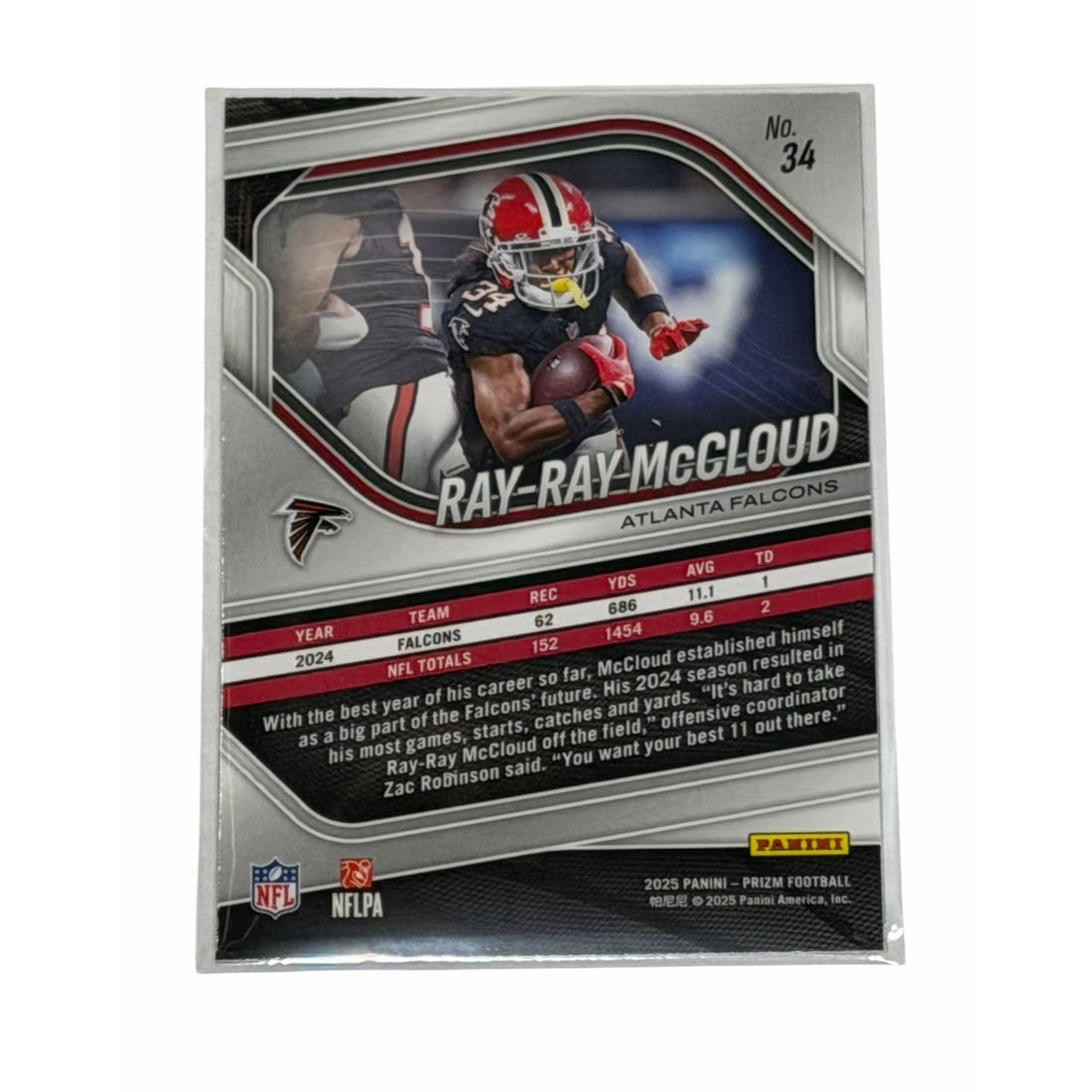 Ray-Ray McCloud 2025 Panini Prizm NFL Atlanta Falcons Card #34 Veteran Player