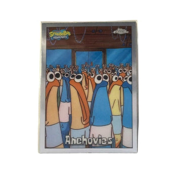 2025 Topps Chrome SpongeBob SquarePants Anchovies #105 trading card NM+ with vivid colors and strong edges