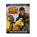 Star Wars Rebels story and activity book with puzzles, mazes, quizzes, and games for kids 6+ featuring characters Ezra, Kanan, Hera, and Chopper
