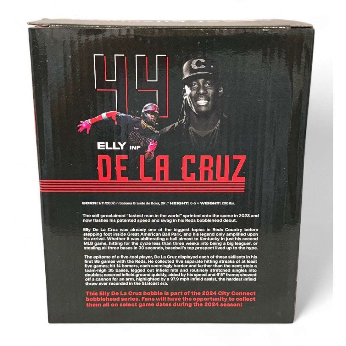 Elly De La Cruz 2024 City Connect bobblehead in sealed box Cincinnati Reds SGA