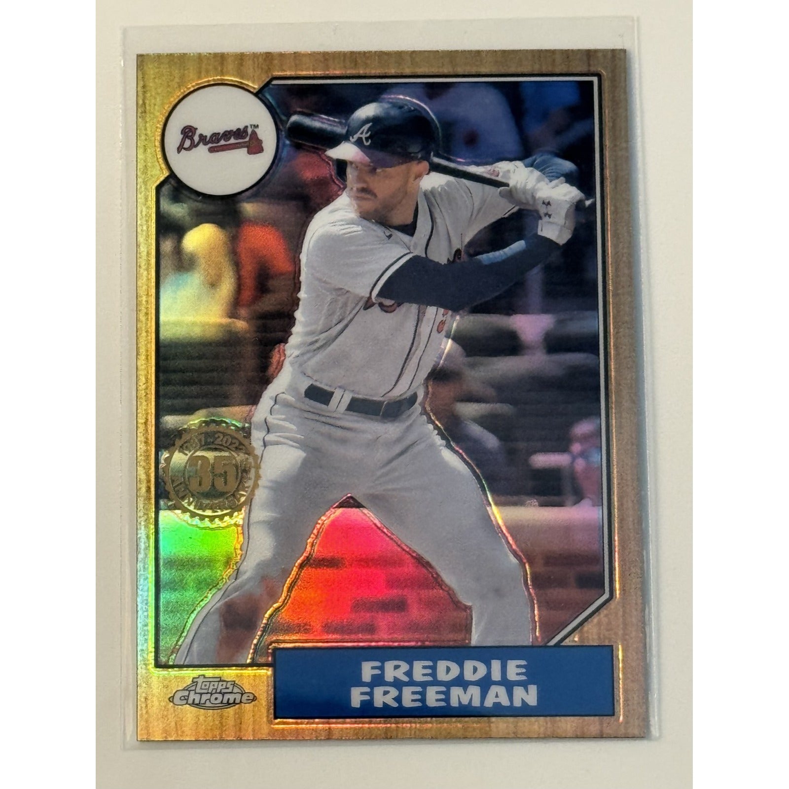 2022 Topps Chrome Freddie Freeman* MLB Braves Near Mint Refractor Card  #87BC=13