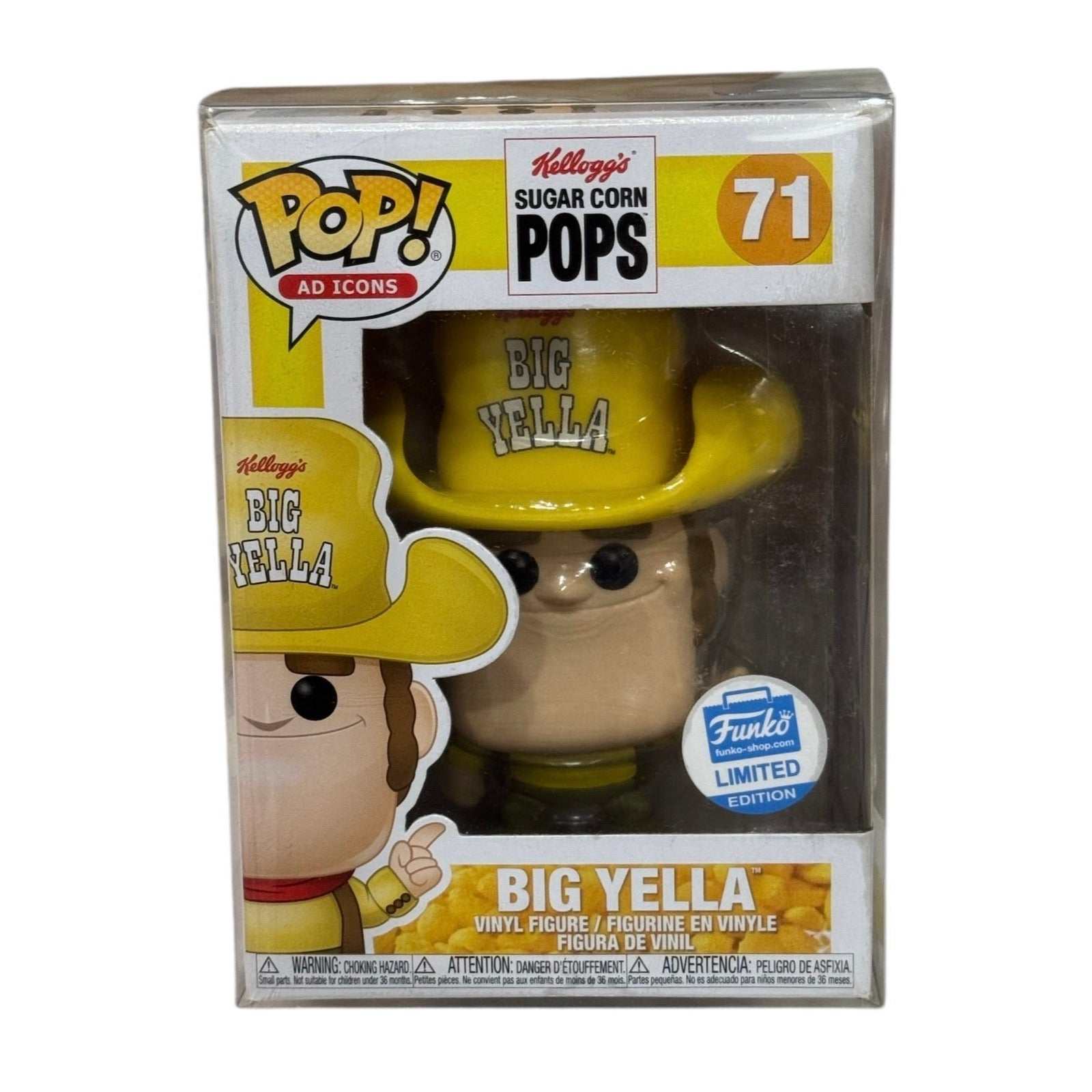 Funko Pop Big Yella Kellogg’s Sugar Corn Pops Limited Edition vinyl figure in packaging