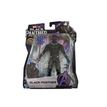 SEALED Marvel Legends Black Panther action figure with purple spear in blister packaging