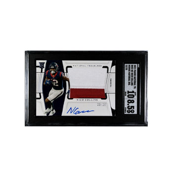 23/25 Nico Collins RC* Signed 2021 Panini National RMS-NC NFL Texans SGC 8.5/10