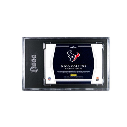 23/25 Nico Collins RC* Signed 2021 Panini National RMS-NC NFL Texans SGC 8.5/10
