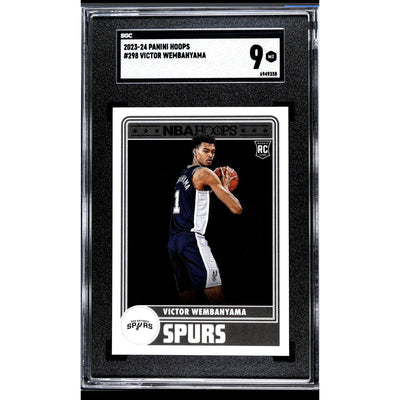 Victor Wembanyama RC* 2023 Panini NBA Hoops - NBA Spurs Rookie Card #298 - SGC 9