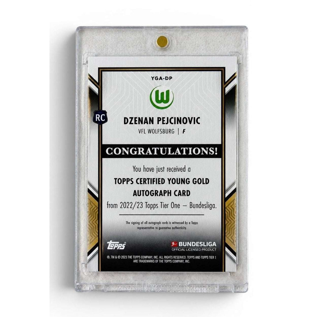 /120 Sealed New RC Dzenan Pejcinovic Auto NM 2022-23 Topps Tier One