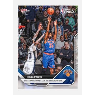 3679 PR NM 2025-26 Topps NOW Mikal Bridges #331 NBA Finals Game 2 Knicks Spurs